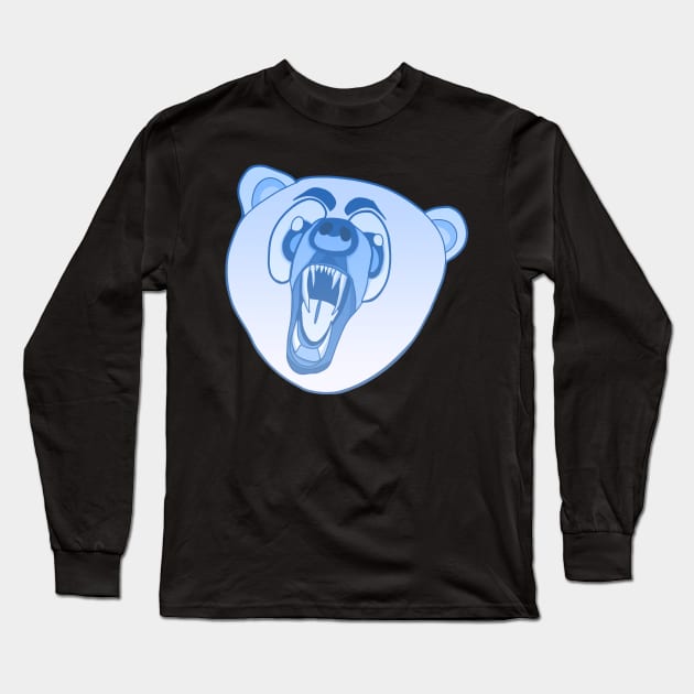 Blue Fade Bear Long Sleeve T-Shirt by ggheat6